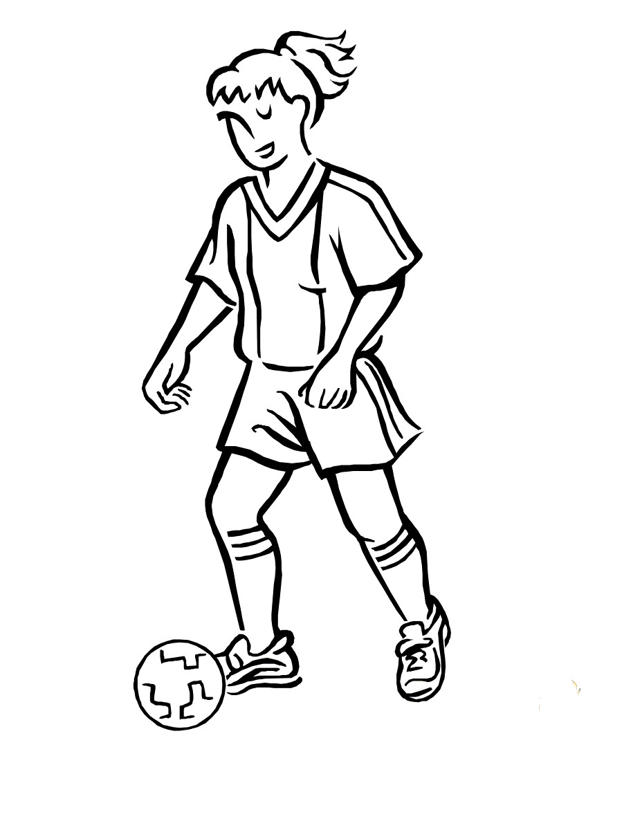 Sports Coloring Pages For Girls
 Women Play Soccer Soccer
