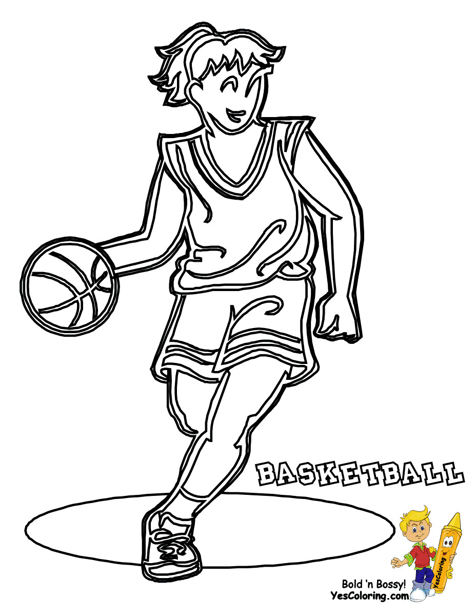 Sports Coloring Pages For Girls
 Girls Coloring WNBA Basketball East Free