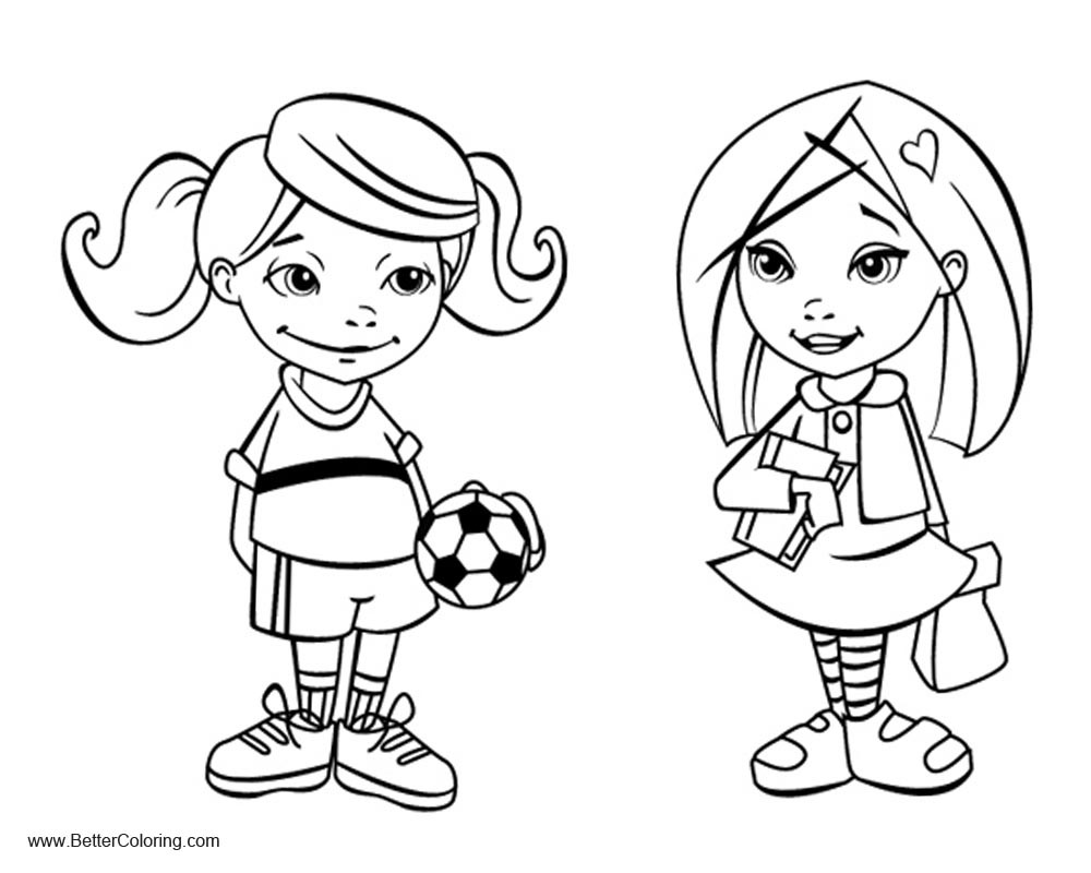 Sports Coloring Pages For Girls
 Girly Coloring Pages School Girl and Sports Girl Free