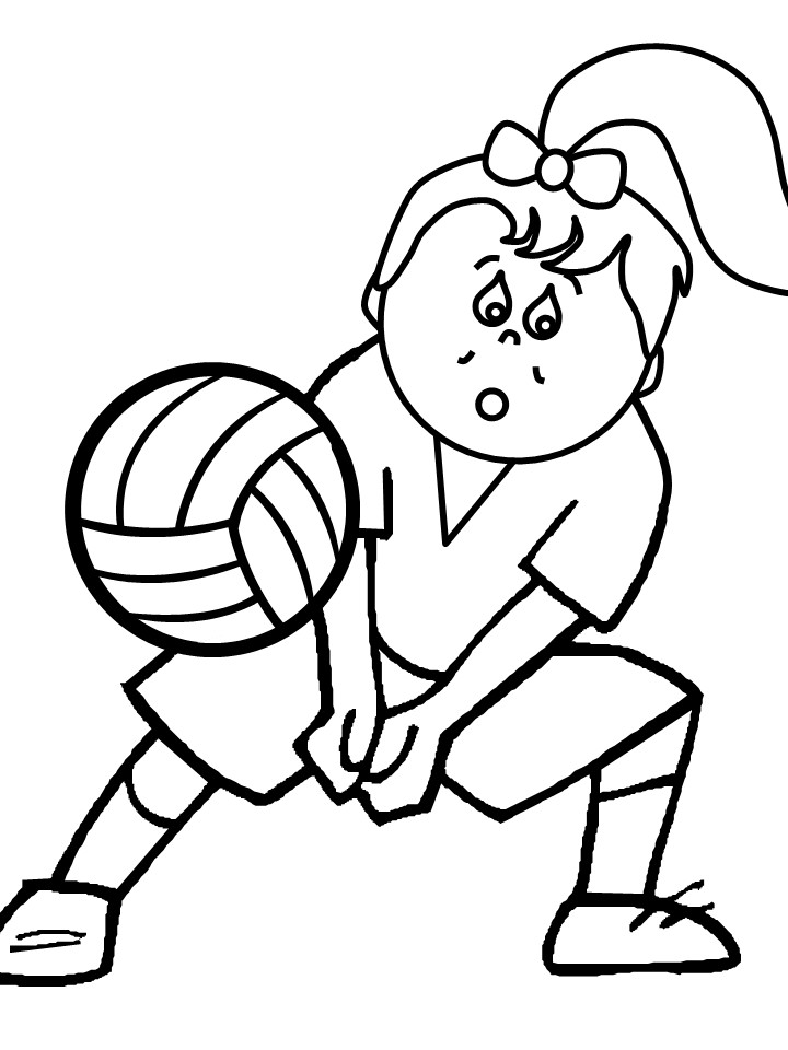 Sports Coloring Pages For Girls
 Volleyball5 Sports Coloring Pages coloring page & book for