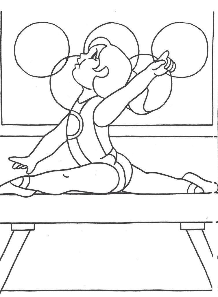 Sports Coloring Pages For Girls
 Gymnastics Coloring Pages