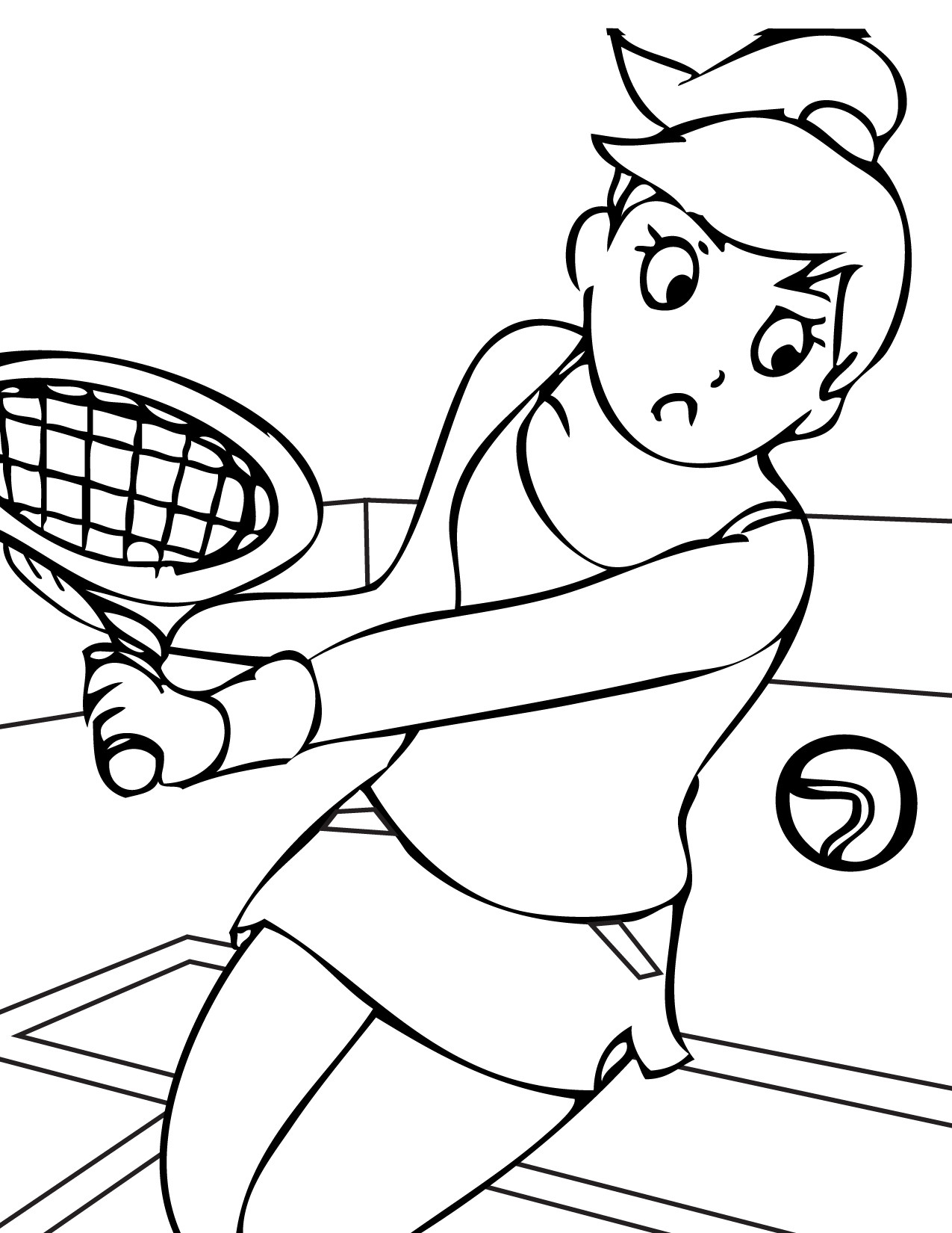 Sports Coloring Pages For Girls
 Tennis Sports Coloring pages for GIRLS Free Printable