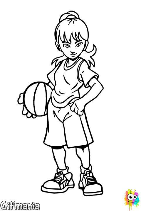 Sports Coloring Pages For Girls
 basketballer girl basketball girl sport drawing