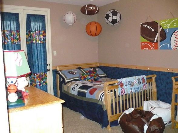 Sports Themed Kids Room
 basketball room ideas