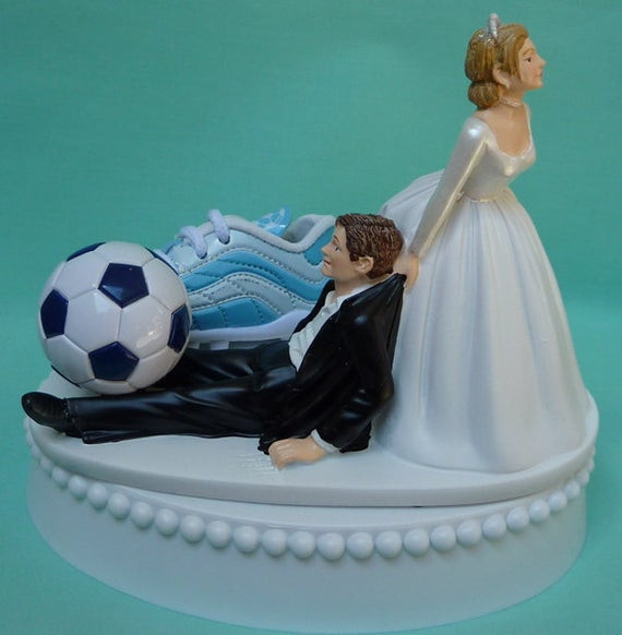 Sports Wedding Cake Toppers
 Wedding Cake Topper Soccer Player Fan Ball Shoe Sports by