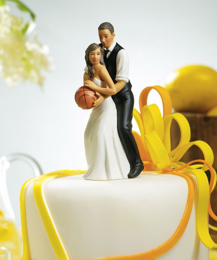 Sports Wedding Cake Toppers
 Basketball Dream Team Couple Sports Wedding Cake Topper