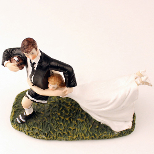 Sports Wedding Cake Toppers
 Sports Theme Funny Rugby Wedding Cake Topper EWFT005 as