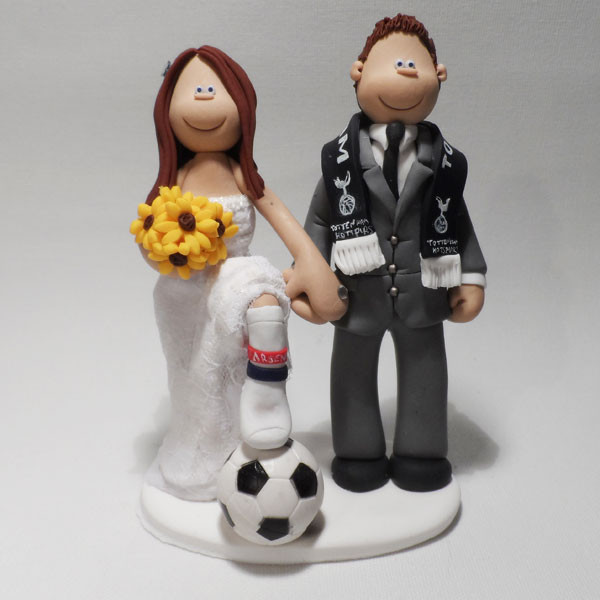 Sports Wedding Cake Toppers
 spurs arsenal cake topper
