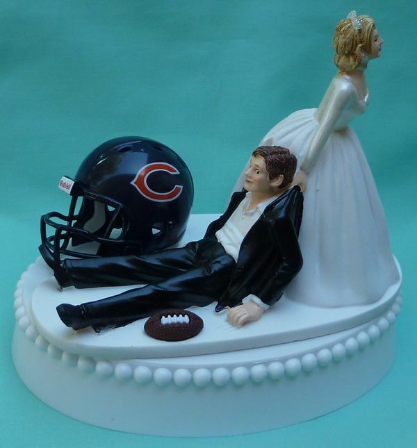 Sports Wedding Cake Toppers
 Wedding Cake Topper Chicago Bears Football Sports Theme