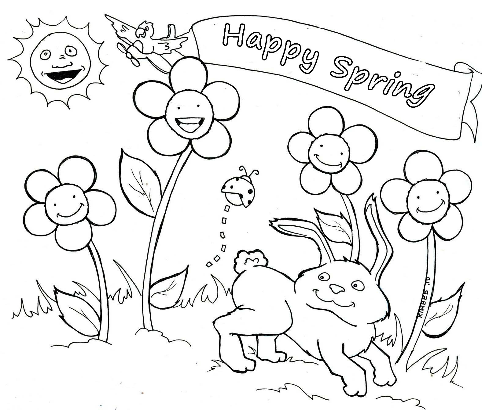 Spring Coloring Pages For Toddlers
 Spring coloring pages