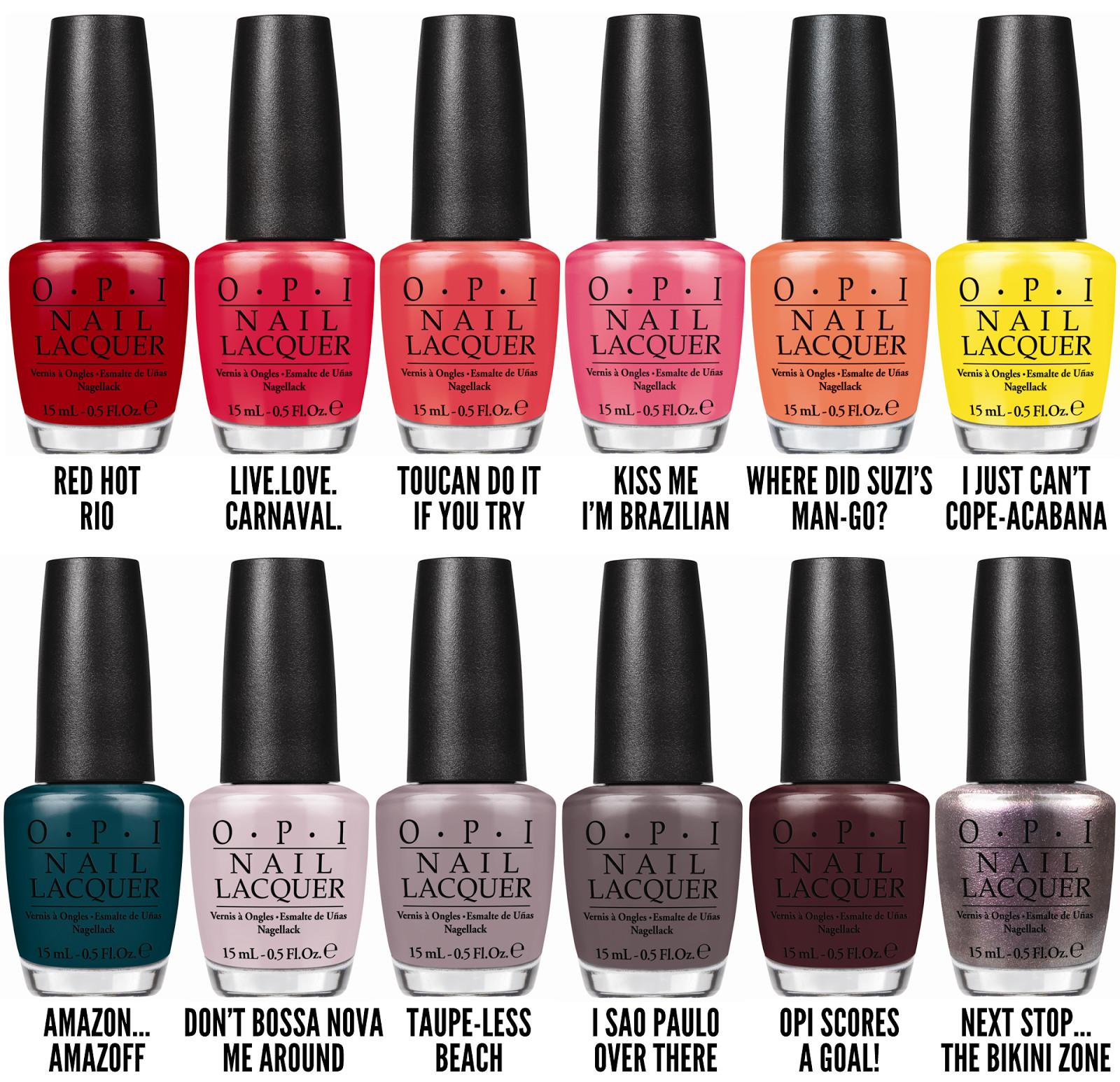 Spring Nail Colors Opi
 Chalkboard Nails News OPI Brazil Collection for Spring