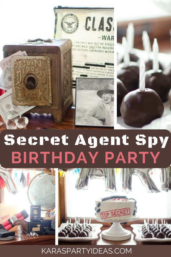 Spy Birthday Party Ideas
 Kara s Party Ideas Secret Agent Spy Birthday Party