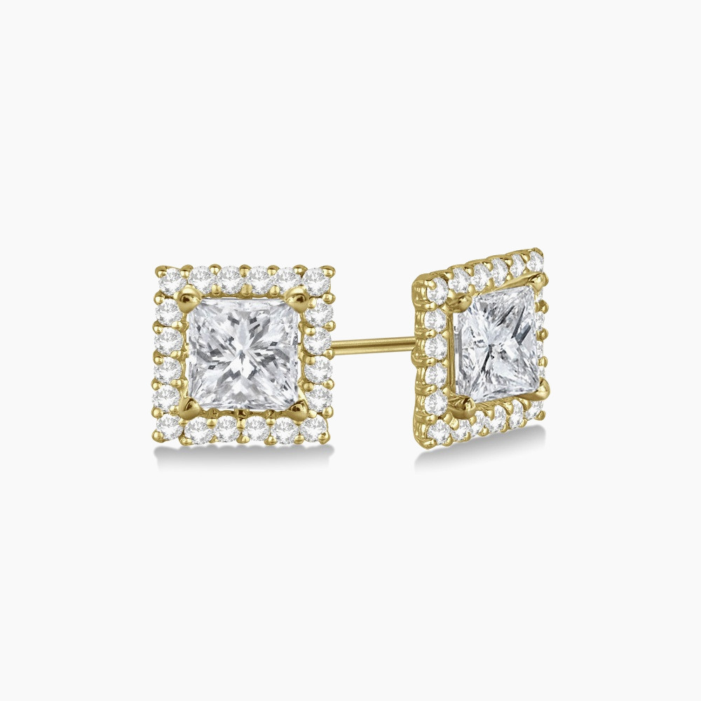 Square Diamond Earrings
 Square Diamond Earring Jackets Pave set Nivellia