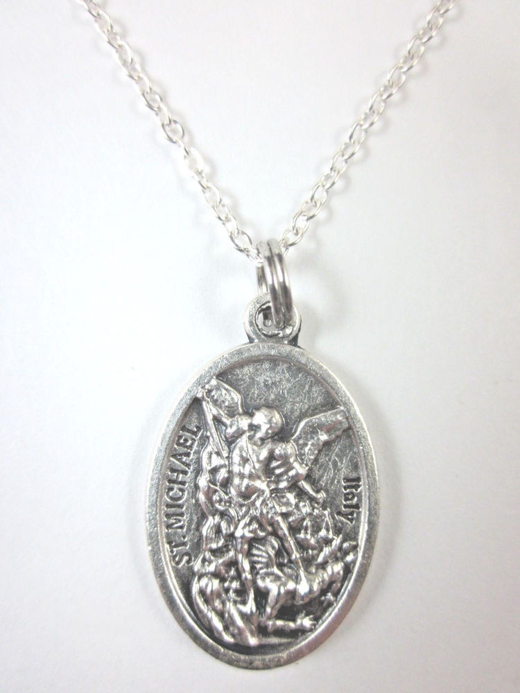 St Michael Necklace
 St Michael the Archangel Guardian Angel Medal Pendant