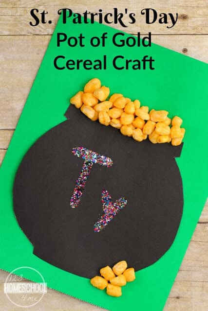 St Patrick Day Crafts For Kindergarten
 St Patrick s Day Pot of Gold Cereal Craft