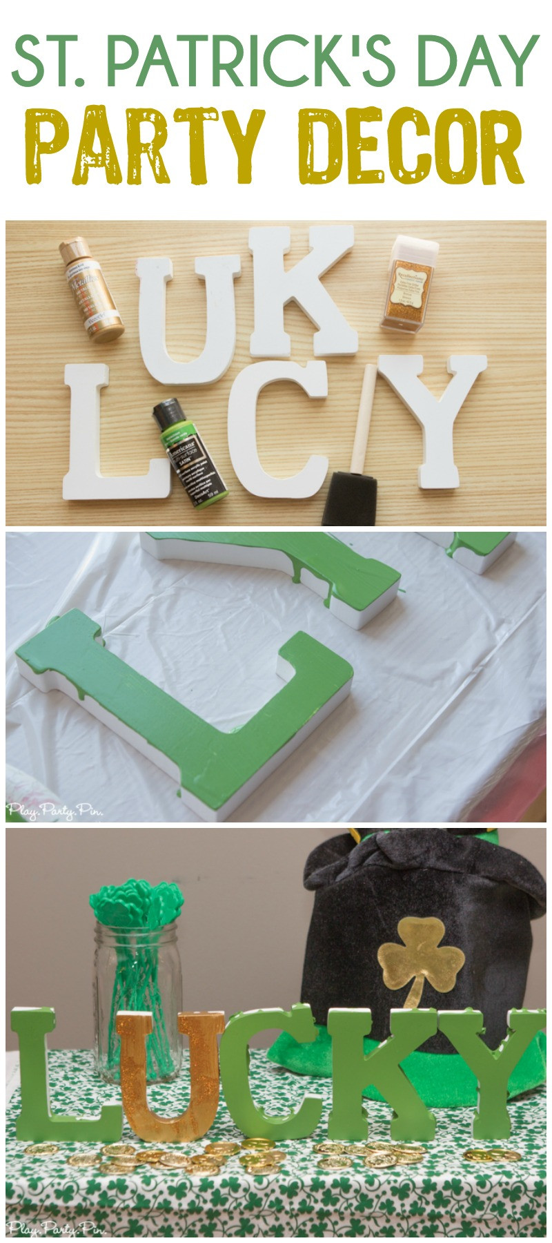St Patrick's Day Block Party
 Lucky Letters St Patrick s Day Decorations