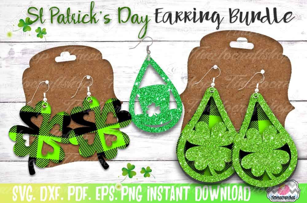 St. Patrick's Day Gifts
 St Patrick s Day Earring Bundle Shamrock Teardrop