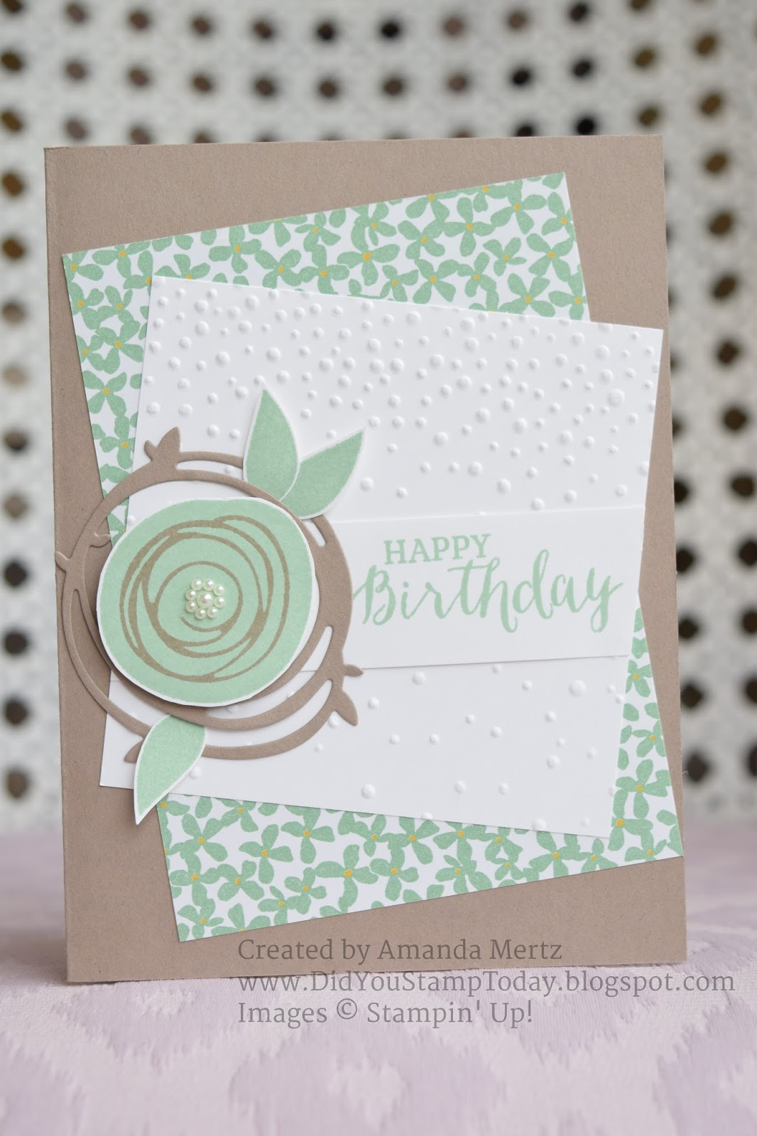 Stampin Up Birthday Cards
 Did You Stamp Today Swirly Birthday Stampin Up