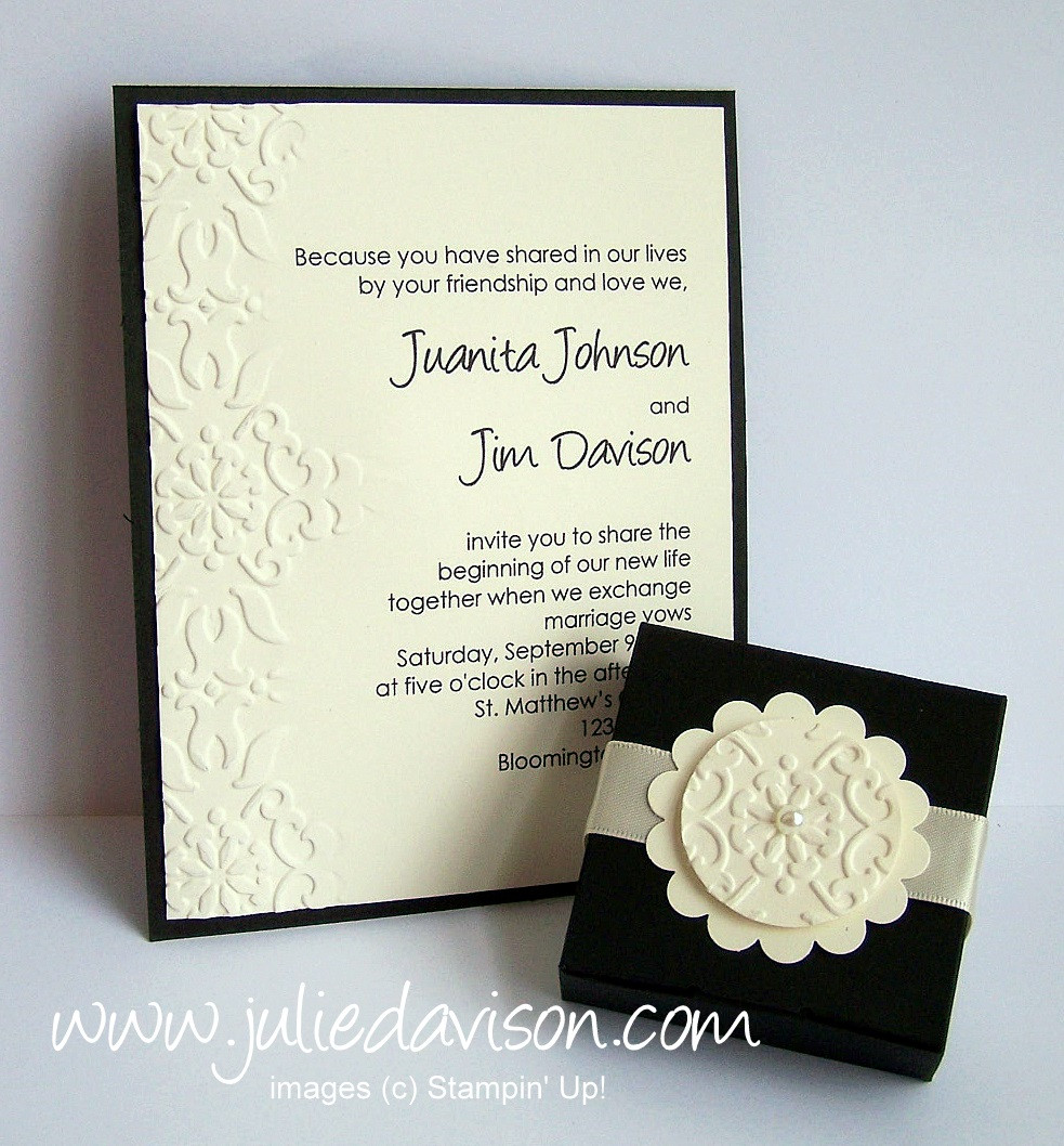 Stampin Up Wedding Invitations
 Julie s Stamping Spot Stampin Up Project Ideas by
