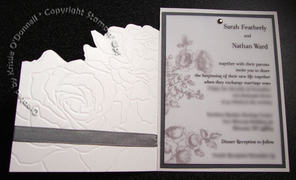 Stampin Up Wedding Invitations
 Manhattan Flower cut out Wedding Invitation