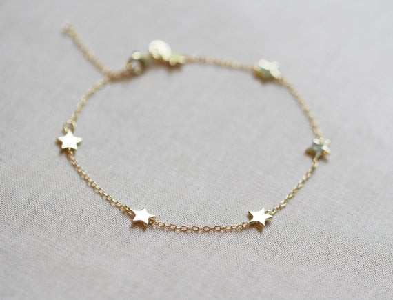 Star Anklet
 Star Bracelet Delicate Chain Bracelet