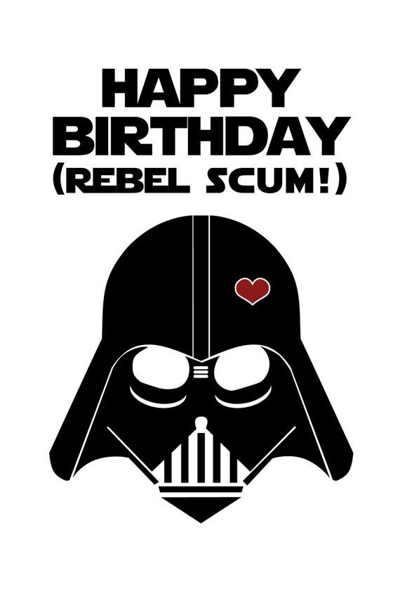 Star Wars Birthday Card
 Star Wars Funny Birthday Card DIY Printable