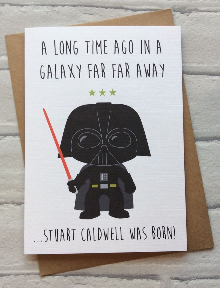 Star Wars Birthday Card
 Personalised Handmade Star Wars Birthday Card Darth Vader