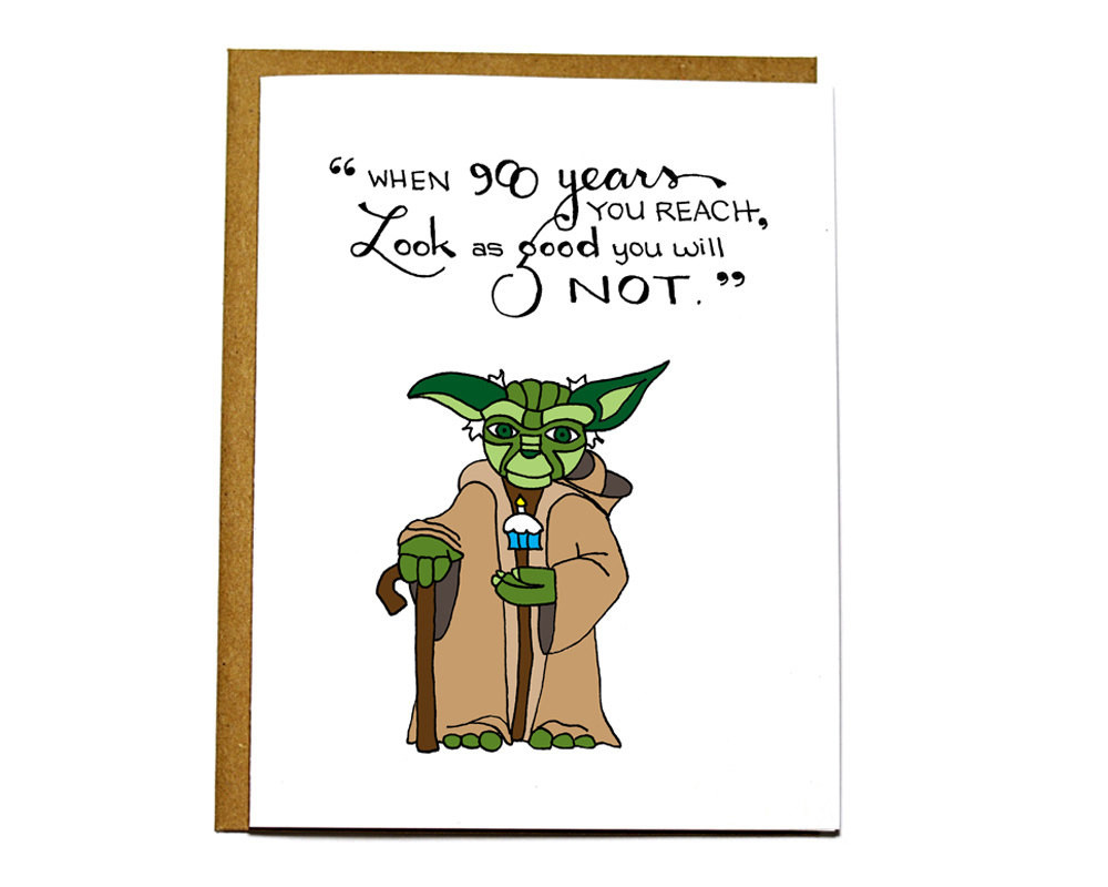 Star Wars Birthday Card
 Star Wars birthday card Yoda happy birthday by