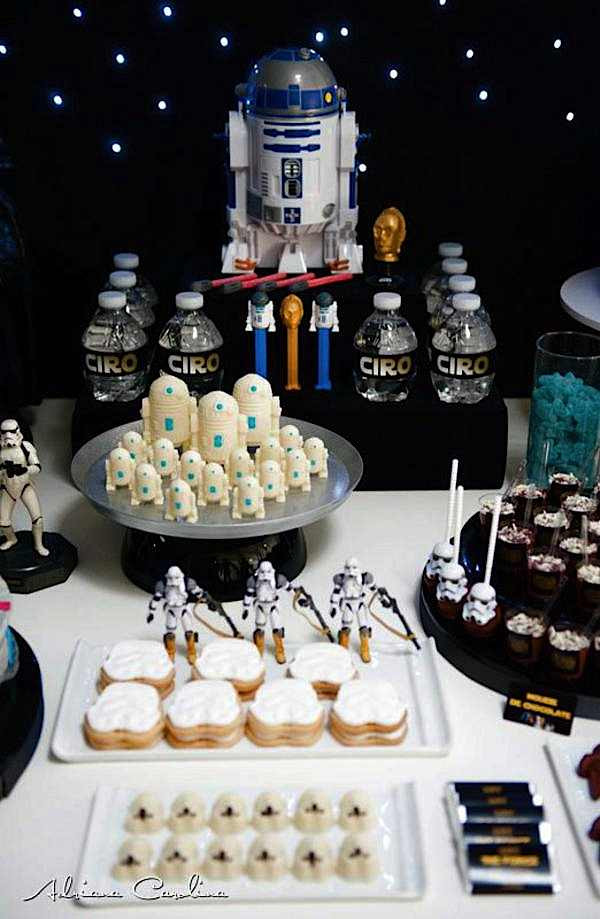 Star Wars Birthday Party Decorations
 Kara s Party Ideas Star Wars Boy Yoda Darth Vader Space