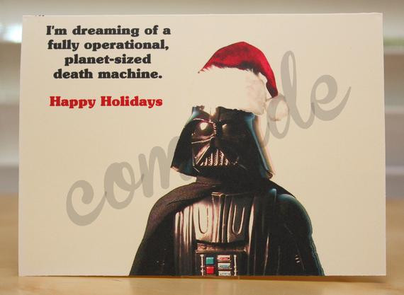 Star Wars Christmas Quotes
 Star Wars Christmas card Holiday card Darth Vader funny