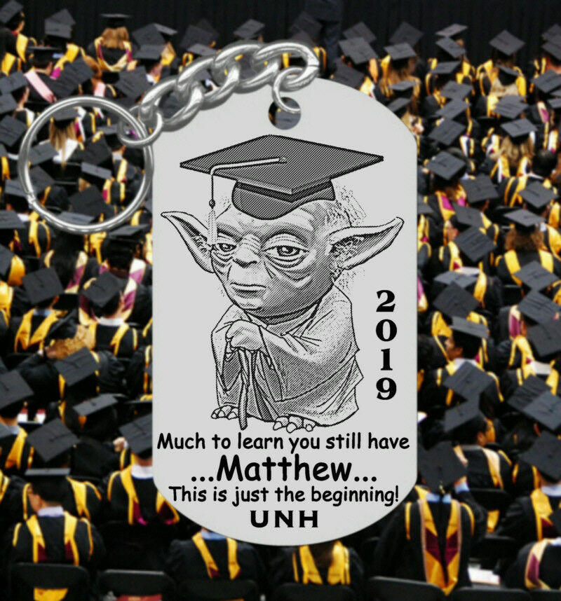 Star Wars Graduation Quotes
 YODA w Grad Cap GRADUATION Keychain Gift Personalized