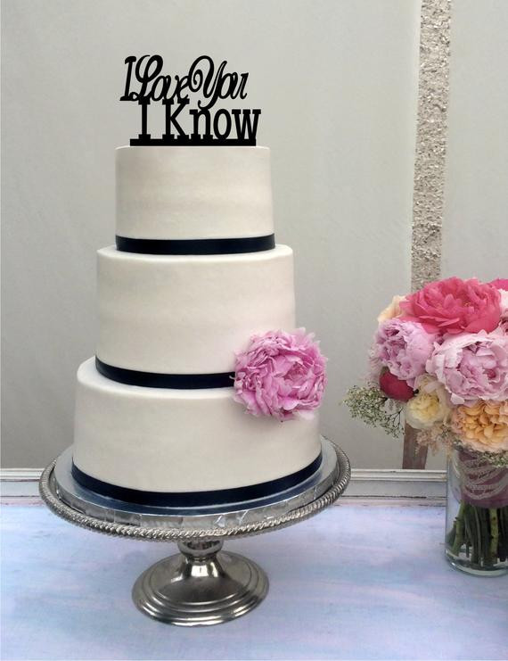Star Wars Wedding Cake Topper
 Star Wars Inspired Wedding Cake Topper I Love you I Know