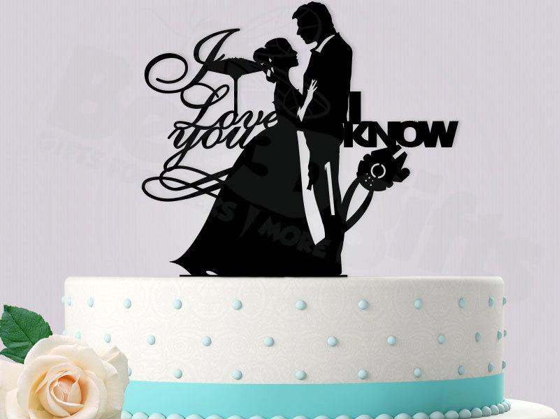 Star Wars Wedding Cake Topper
 Starwars Inspired Han And Leia Wedding Cake Topper