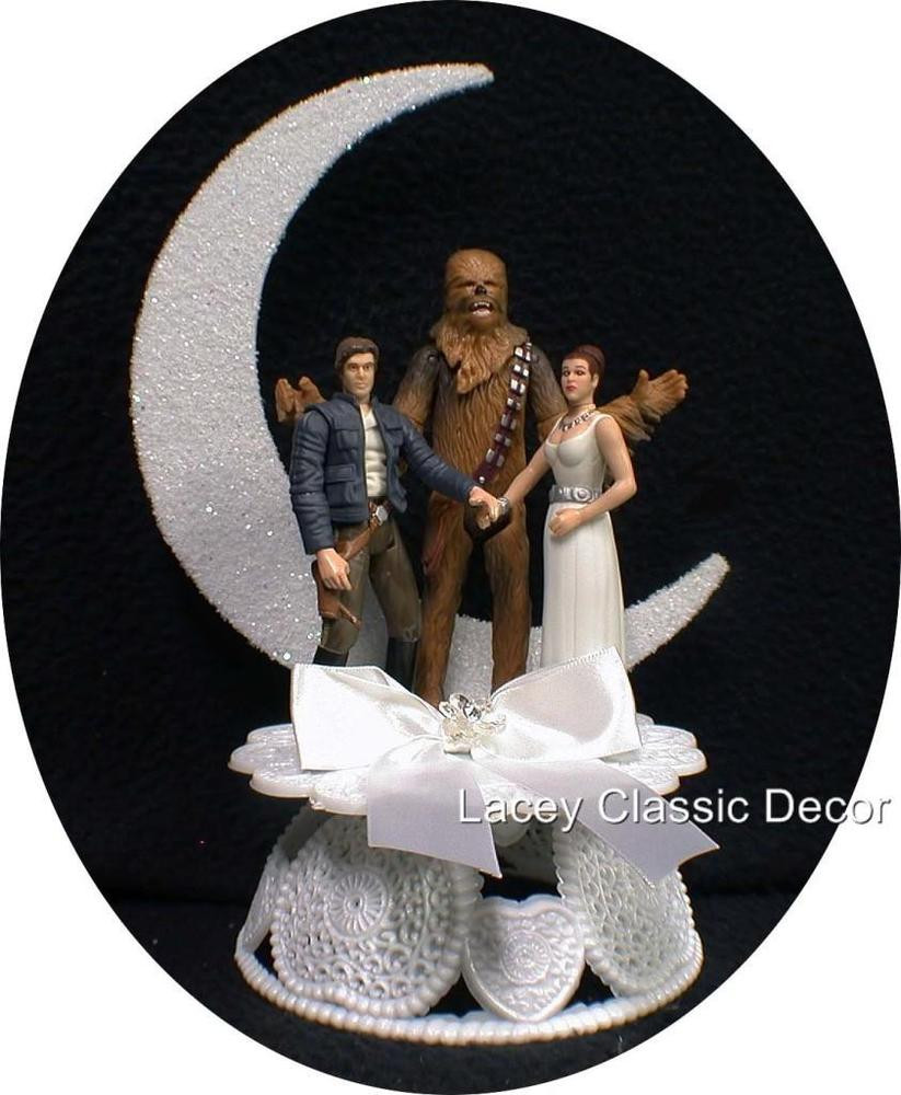 Star Wars Wedding Cake Topper
 Star War Wedding Cake Topper w Han Solo groom Princess