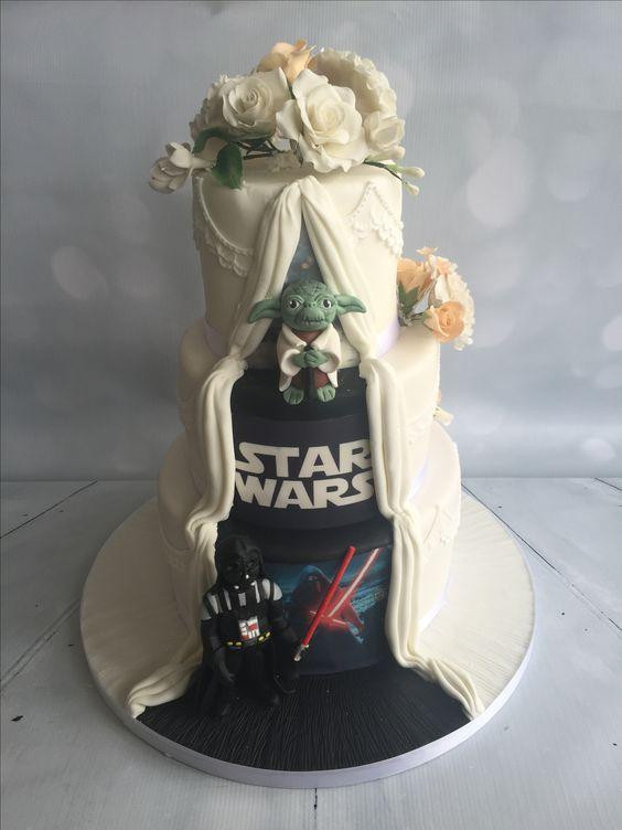 Star Wars Wedding Cakes
 Top 11 Pinterest Wedding Cakes inspired by Movies