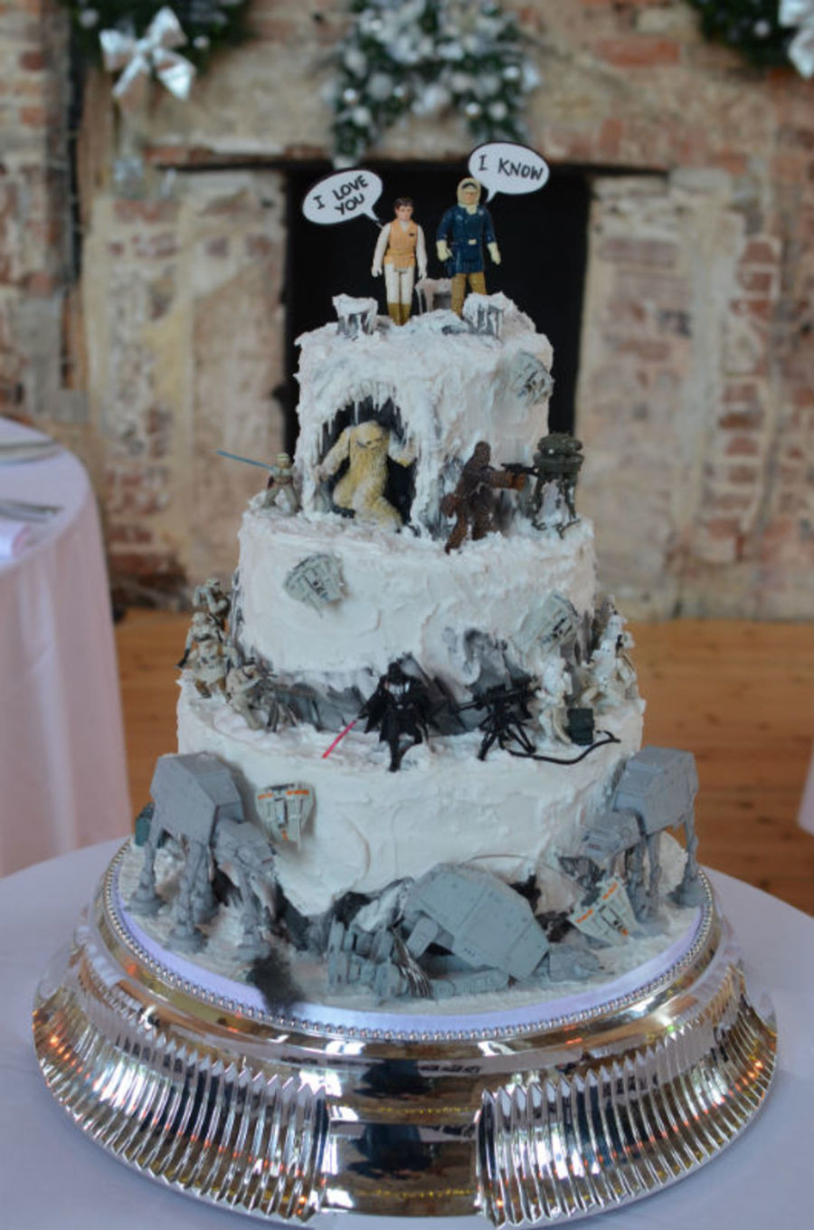 Star Wars Wedding Cakes
 Star Wars "battle Hoth" Wedding Cake Models Supplied By