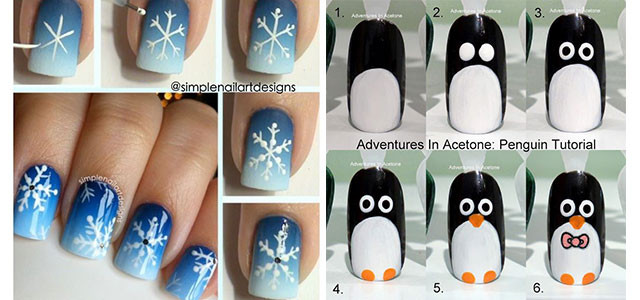 Step By Step Nail Art Designs For Beginners
 Step By Step Winter Nail Art Tutorials 2013 2014 For