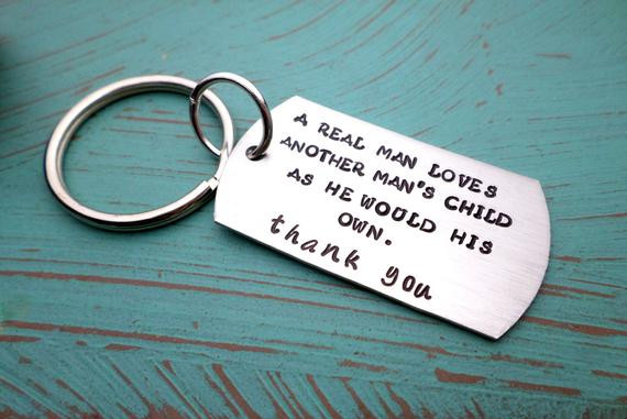 Step Father Gift Ideas
 Step Dad Keychain Stepfather Gift Step Dad by