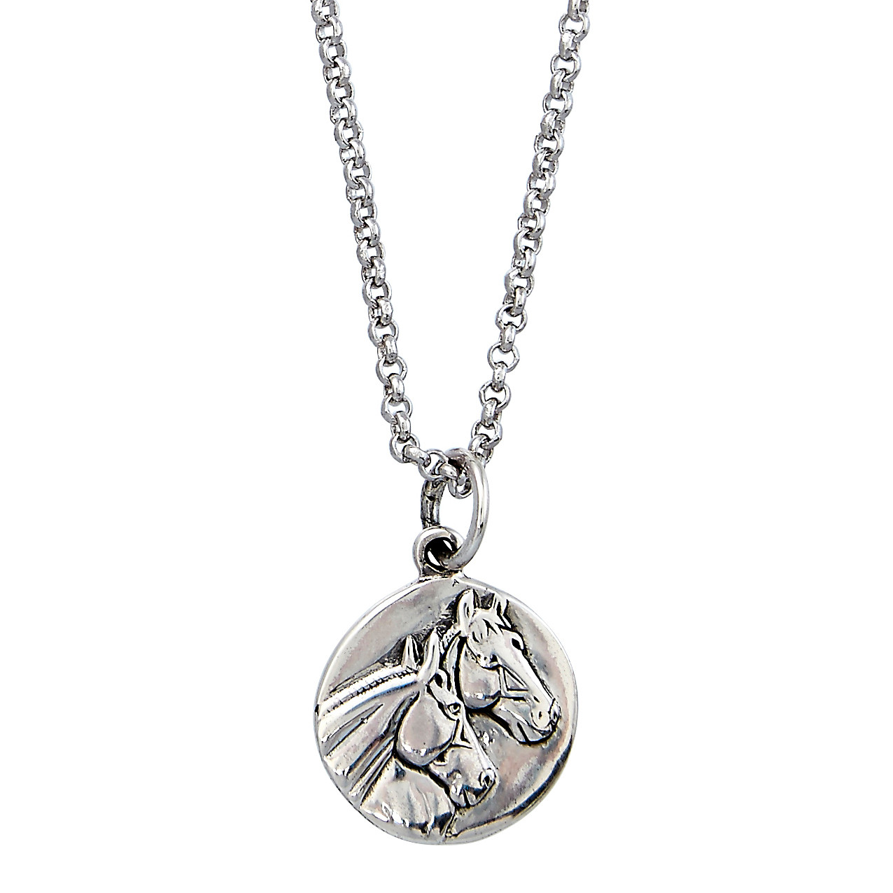 Sterling Silver Horse Necklace
 New Necklace Sterling Silver Horse Head Pendant JN9332