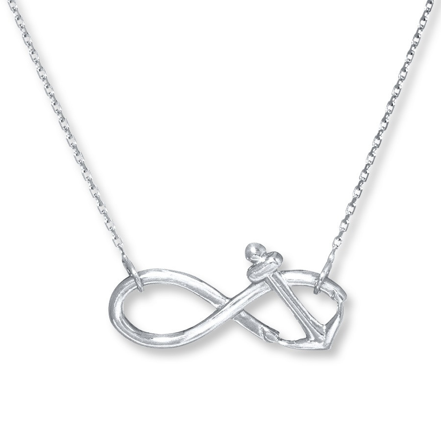 Sterling Silver Infinity Necklace
 Infinity Anchor Sterling Silver Necklace Kay