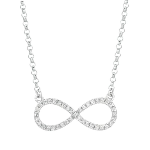 Sterling Silver Infinity Necklace
 Shop Sterling Silver 1 5ct TDW Diamond Infinity Necklace