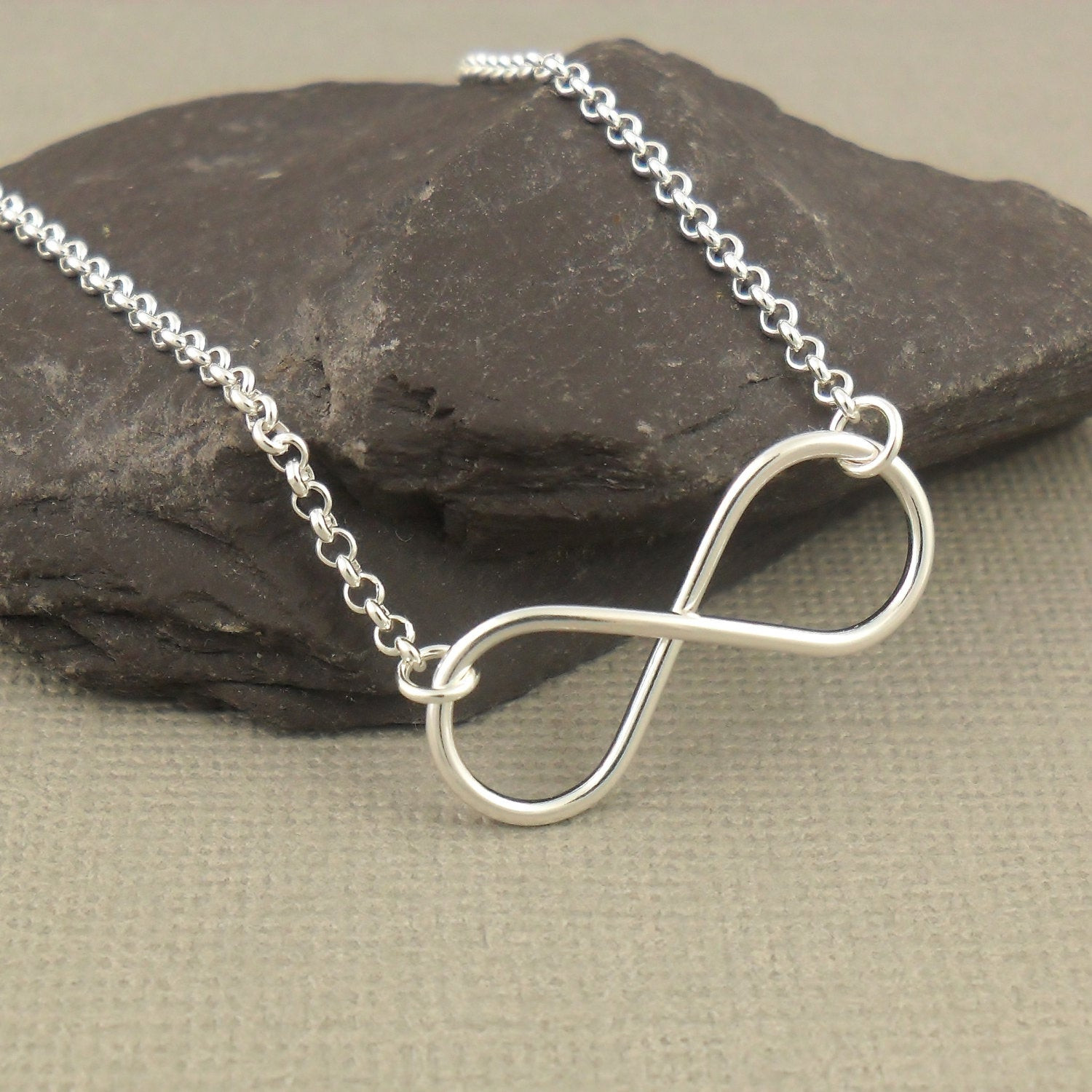 Sterling Silver Infinity Necklace
 Infinity Necklace Sterling Silver Necklace 925
