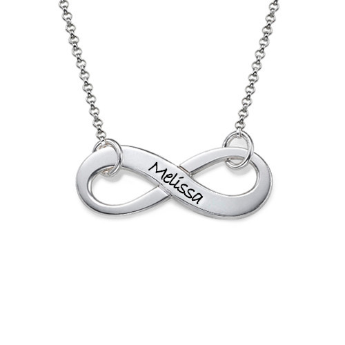 Sterling Silver Infinity Necklace
 Personalized Sterling Silver Infinity Necklace