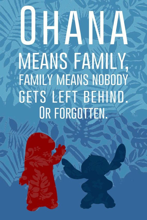 Stitch Family Quote
 OHANA image by marky on Favim