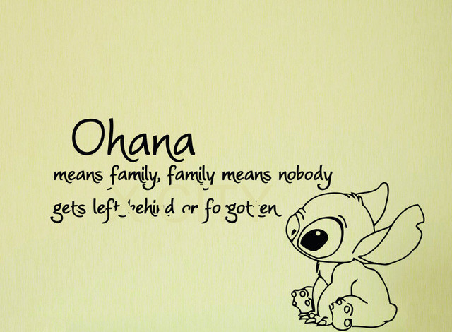 Stitch Family Quote
 Aliexpress Buy Lilo and Stitch Quote Ohana Means