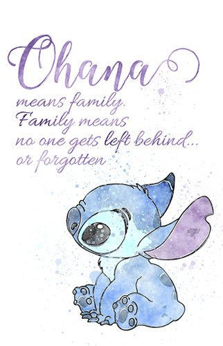 Stitch Family Quote
 Ohana Means Family family means nobody s left behind or