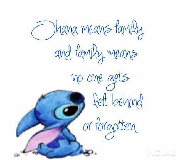 Stitch Family Quote
 Ohana Means Family Lilo And Stitch Quotes QuotesGram