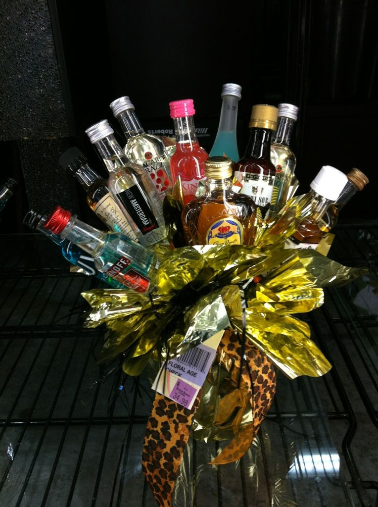 Stock The Bar Gift Basket Ideas
 Worst Anniversary Gift Ever Hard Liquor Alcohol Bouquet