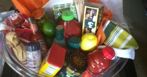 Stock The Bar Gift Basket Ideas
 Bloody Mary Gift Basket for "Stock the Bar" Party