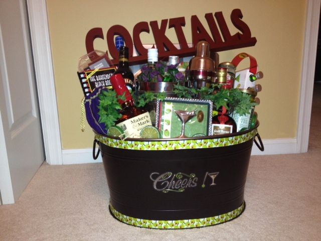 Stock The Bar Gift Basket Ideas
 Stock the Bar Gift Basket Before the bow and wrapping